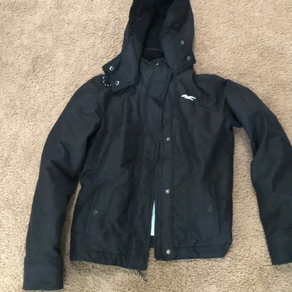 Black hollister jacket size small